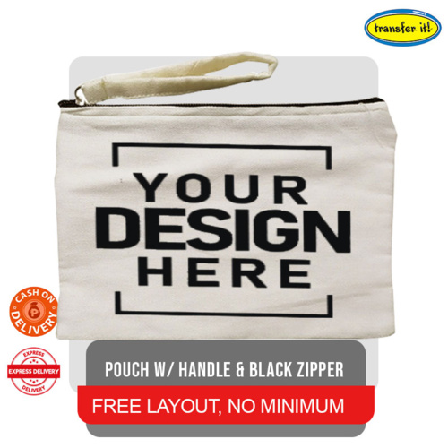 Pouch with Handle & Black Zipper Thumbnail