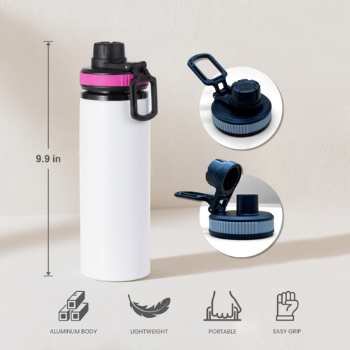 28oz Aluminum Water Bottle White Body Thumbnail