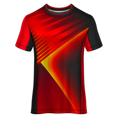Abstract Stylish Red Esport Full Print Roundneck Shirt Thumbnail
