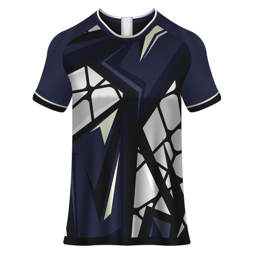 Geometric Abstract Design Esport Full Print Roundneck Shirt Thumbnail