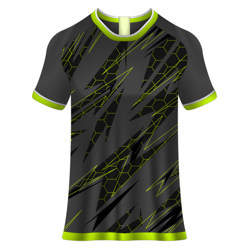 Abstract Geometric Design Esport Full Print Roundneck Shirt Thumbnail