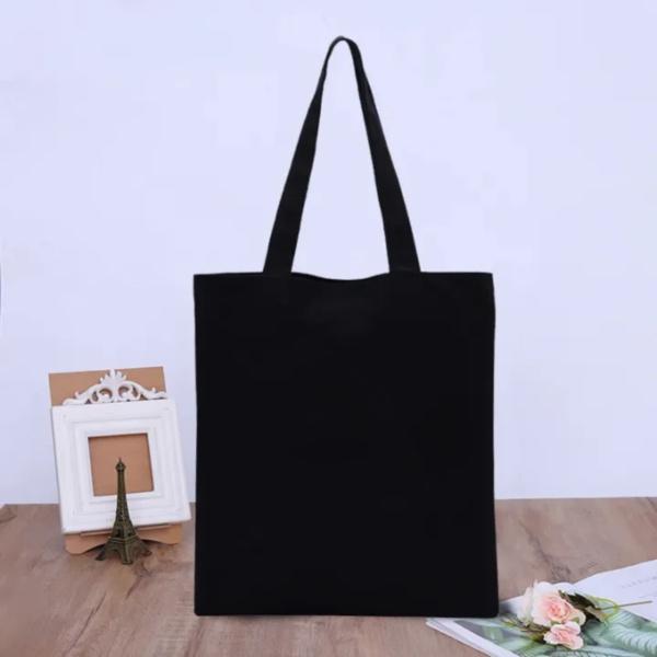 Flat Tote Bag (Black) Thumbnail