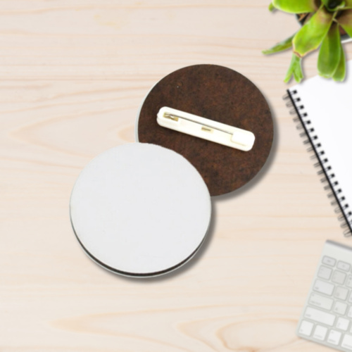 MDF Name Tag w/ Pin Circle 1.77⌀ Thumbnail