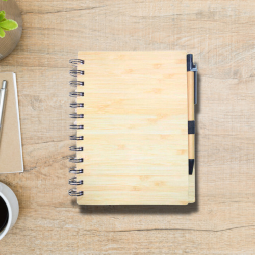 Bamboo Wooden Notebook w/ Pen Thumbnail