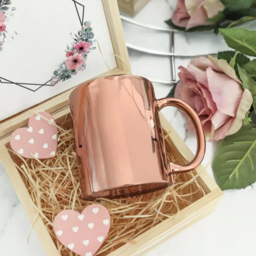 11oz Rose Gold Plated Ceramic Mug Thumbnail