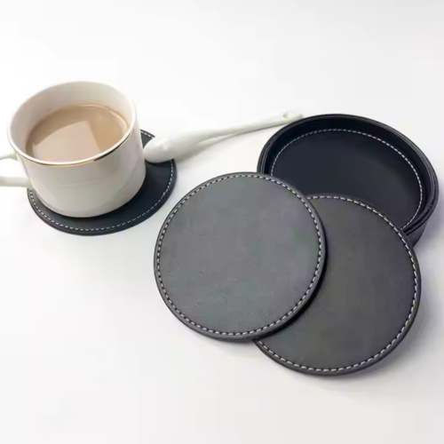 Engraving Round Leather Coaster Thumbnail