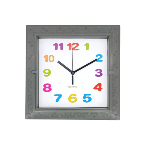 9" Cool Tone Square Wall Clock Thumbnail