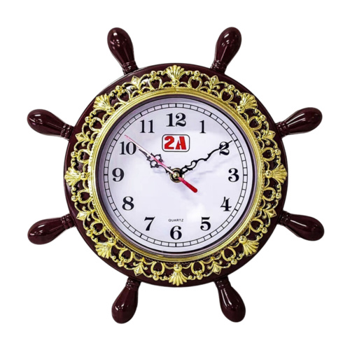 Steering Wheel Ship Wall Clock 13x16" Thumbnail