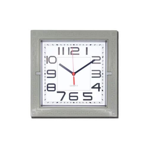 9" Classic Roman Pattern Square Wall Clock Thumbnail