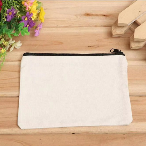 Canvas Pouch with Black Zipper 4"X 6" Thumbnail