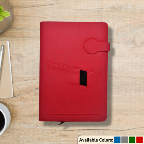 A5 Leather Journal w/  Magnet Enclosure & Pocket Thumbnail