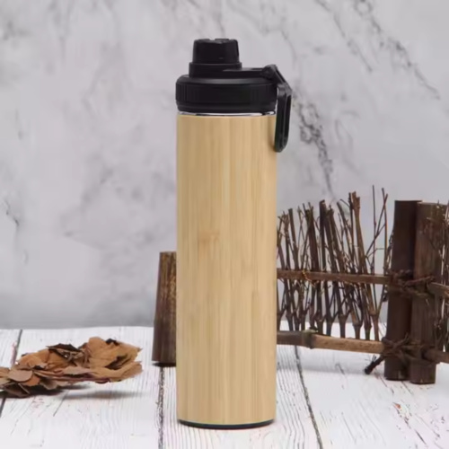 Bamboo Tumbler w/ Plastic Lid 500ml Thumbnail
