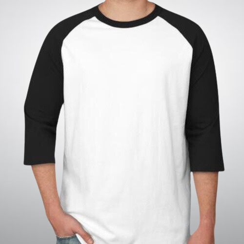 Transfer It! Raglan 3/4 Roundneck Shirt (White Body) Thumbnail