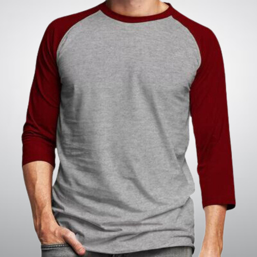 Transfer It! Raglan 3/4 Roundneck Shirt (Gray Body) Thumbnail