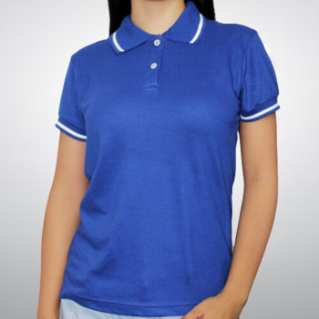 Transfer It!  2 Tone Polo Shirt - Colored Body (Ladies) Thumbnail