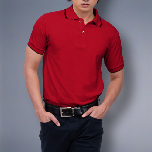 Life Line Polo Shirt Black Line Thumbnail