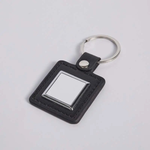Square Leather Keychain Thumbnail