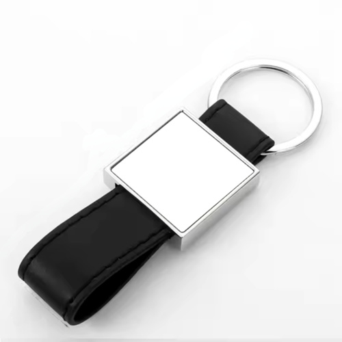 Strip Square Leather Keychain Thumbnail