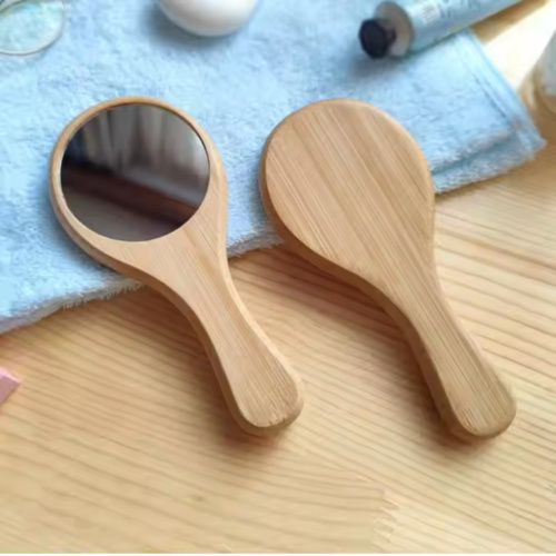 Wood Mirror w/ Handle Thumbnail