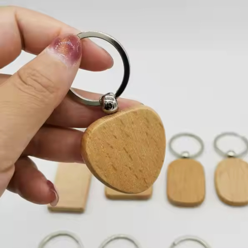 Bamboo Keychain Heart Thumbnail