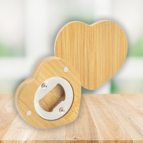 Bamboo Bottle Opener Heart Thumbnail