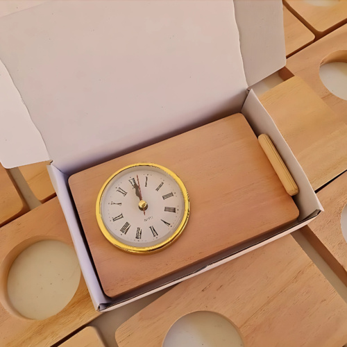 Mini Wooden Desk Clock w/ Stand Thumbnail