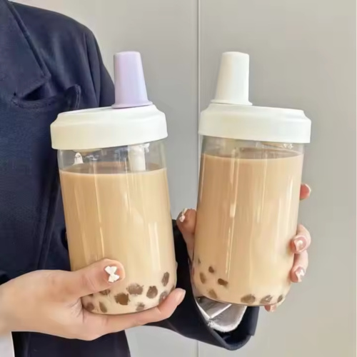 Acrylic Cup w/ Milktea Straw 500ml Thumbnail