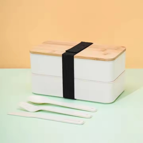 Wood Cover 2 Layer Lunch Box Thumbnail