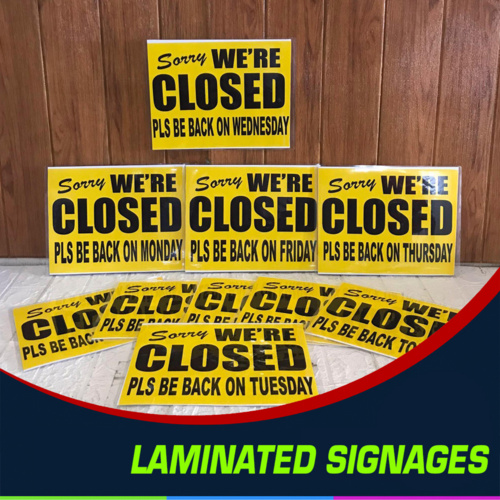 Laminated Signages Thumbnail