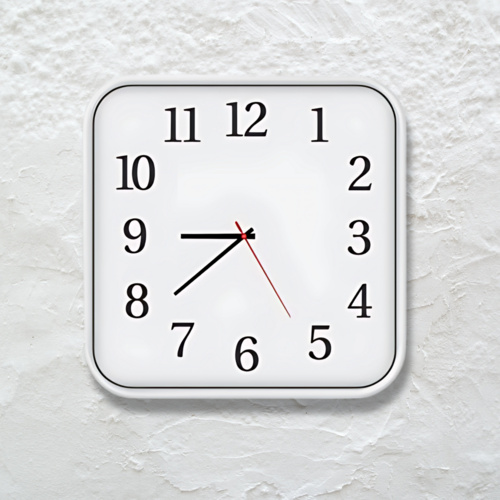 8" Square Wall Clock Thumbnail
