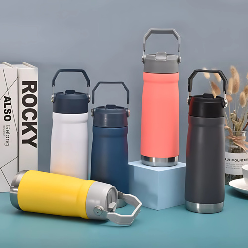 650ml Stainless Steel Travel Tumbler W/ Handle Thumbnail