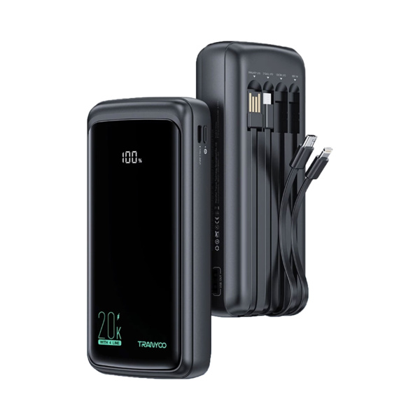 Tranyoo D11 20000MaH Powerbank with Built in 4 Cables Thumbnail