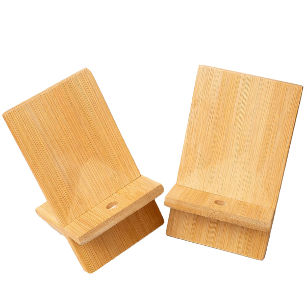Bamboo Cellphone Stand with Charging Slot Thumbnail