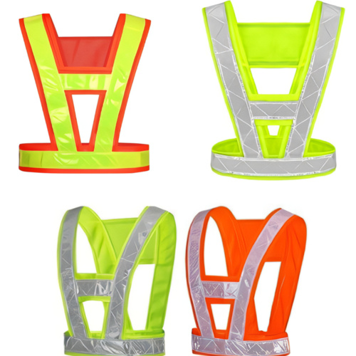 Reflectorized safety V SHAPE vest construction vest neon color Thumbnail