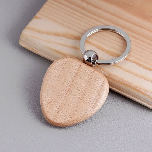 Wooden Heart Keychain Thumbnail