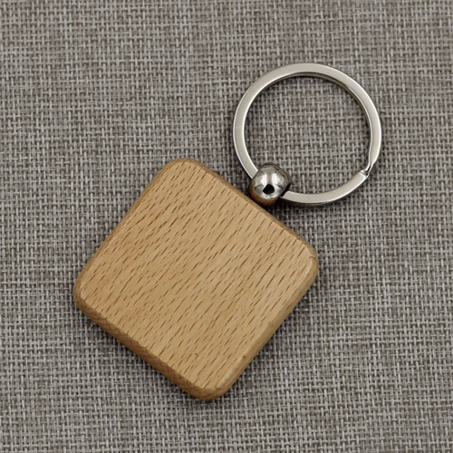 Wooden Square Keychain Thumbnail