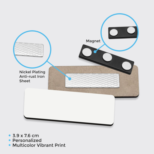 MDF Name Tag with Magnet Thumbnail