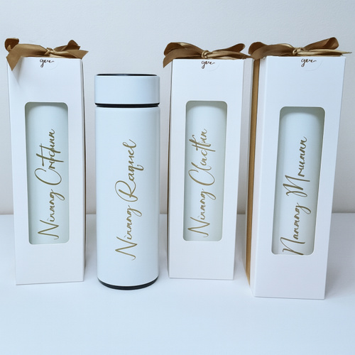 White Tumbler Box w/ Ribbon Thumbnail
