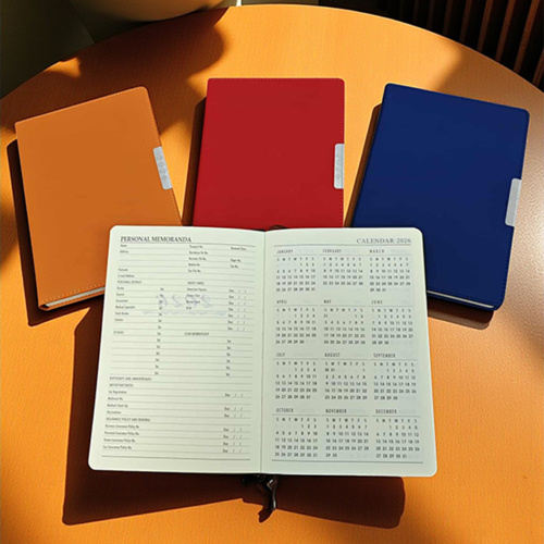 Leather Cover Planner with Silver Tag Thumbnail