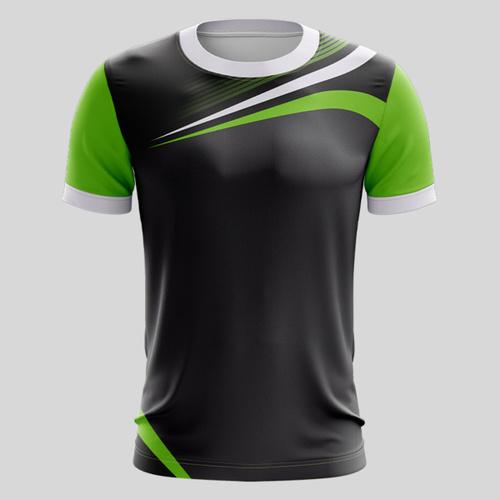 Green Esport Pattern Full Print Roundneck Shirt Thumbnail