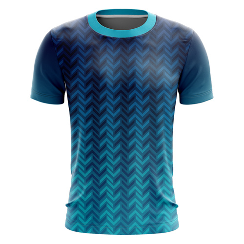 Gradient Abstract Design Full Print Roundneck Shirt Thumbnail