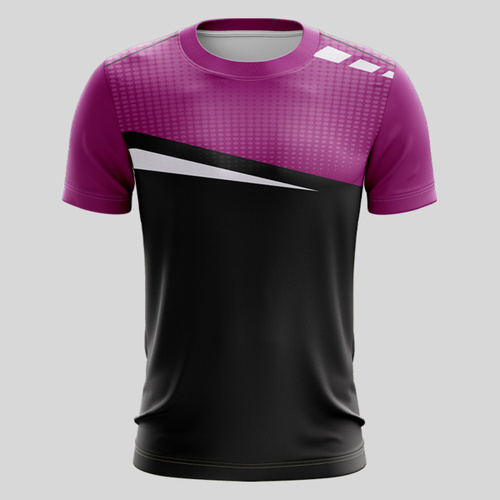 Purple Esport Pattern Full Print Roundneck Shirt Thumbnail