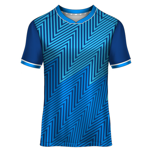Zigzag Lines Design Esport Full Print Roundneck Shirt Thumbnail