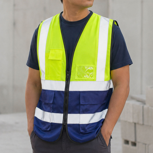 2 Tone Safety Vest with Reflector Strips Thumbnail