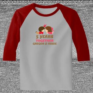Raglan 3/4 Roundneck Shirt (Gray Body) Thumbnail