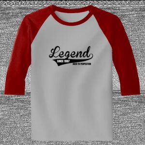 Raglan 3/4 Roundneck Shirt (Gray Body) Thumbnail
