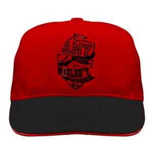 Sandwich Twill Cap with Red Line Thumbnail