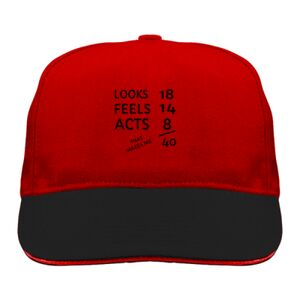 Sandwich Twill Cap with Red Line Thumbnail